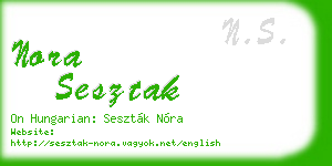 nora sesztak business card